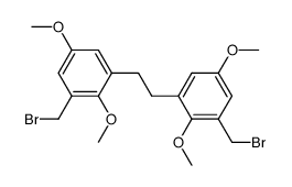 1,2-bis(3-(bromomethyl)-2,5-dimethoxyphenyl)ethane Structure