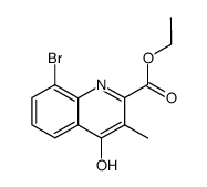 8-bromo-4-hydroxy-3-methyl-quinoline-2-carboxylic acid ethyl ester结构式