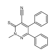 2-methyl-5,6-diphenyl-3-sulfanylidenepyridazine-4-carbonitrile结构式