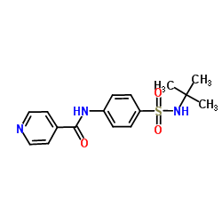 N-{4-[(2-Methyl-2-propanyl)sulfamoyl]phenyl}isonicotinamide结构式