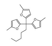 2-[1,1-bis(5-methylfuran-2-yl)hexyl]-5-methylfuran Structure