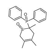 2-(Diphenyl-phosphinoyl)-2,4,5-trimethyl-3,6-dihydro-2H-thiopyran 1-oxide结构式