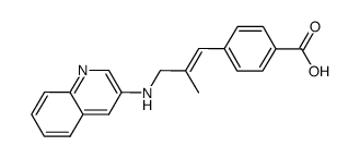 4-[3-(quinolin-3-ylamino)-2-methylpropenyl]-benzoic acid Structure