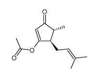 3-acetoxy-5-methyl-4-(2-methylbut-2-enyl)cyclopent-2-en-1-one Structure