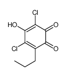 3,5-dichloro-4-hydroxy-6-propylcyclohexa-3,5-diene-1,2-dione Structure