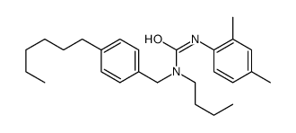 1-butyl-3-(2,4-dimethylphenyl)-1-[(4-hexylphenyl)methyl]urea结构式