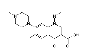 7-(4-Ethyl-1-piperazinyl)-6-fluoro-1,4-dihydro-1-methylamino-4-oxo-3-quinolinecarboxylic acid结构式