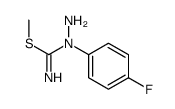 methyl N-amino-N-(4-fluorophenyl)carbamimidothioate结构式