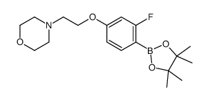 4-{2-[3-Fluoro-4-(4,4,5,5-tetramethyl-1,3,2-dioxaborolan-2-yl)phe noxy]ethyl}morpholine Structure