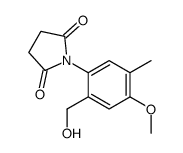 1-[2-(hydroxymethyl)-4-methoxy-5-methylphenyl]pyrrolidine-2,5-dione Structure