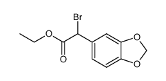 benzo[1,3]dioxol-5-ylbromoacetic acid ethyl ester Structure
