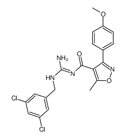 N-(amino(3,5-dichlorobenzylamino)methylene)-5-methyl-3-(4-methoxyphenyl)isoxazole-4-carboxamide Structure