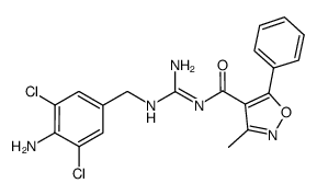 N-((3,5-dichloro-4-aminobenzylamino)(amino)methylene)-3-methyl-5-phenylisoxazole 4-carboxamide结构式