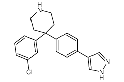 4-(3-chlorophenyl)-4-[4-(1H-pyrazol-4-yl)phenyl]piperidine Structure