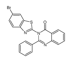3-(6-bromo-1,3-benzothiazol-2-yl)-2-phenylquinazolin-4-one结构式