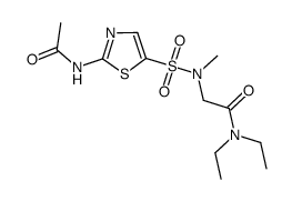 2-[(2-acetylamino-thiazole-5-sulfonyl)-methyl-amino]-N,N-diethyl-acetamide结构式