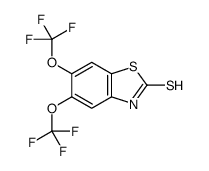 5,6-bis(trifluoromethoxy)-3H-1,3-benzothiazole-2-thione结构式