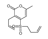 4-but-3-enylsulfonyl-6-methyl-3-prop-2-enylpyran-2-one结构式