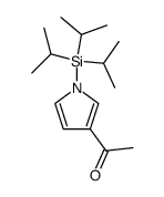 3-acetyl-1-(triisopropylsilyl)pyrrole结构式