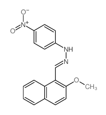 1-Naphthalenecarboxaldehyde,2-methoxy-, 2-(4-nitrophenyl)hydrazone结构式