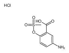5-amino-2-[(methylsulphonyl)oxy]benzoic acid hydrochloride结构式