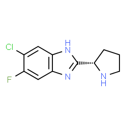 (S)-5-CHLORO-6-FLUORO-2-PYRROLIDIN-2-YL-1H-BENZOIMIDAZOLE结构式