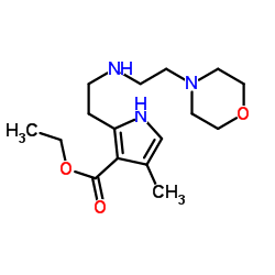 Ethyl 4-methyl-2-(2-{[2-(4-morpholinyl)ethyl]amino}ethyl)-1H-pyrrole-3-carboxylate结构式