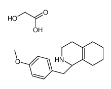 (S)-glycolic acid, compound with (R)-1,2,3,4,5,6,7,8-octahydro-1-[(4-methoxyphenyl)methyl]isoquinoline (1:1)结构式