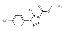 5-溴-4-乙氧羰基-1-对苯甲基吡唑结构式