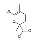 6-chloro-2,5-dimethyl-3,4-dihydropyran-2-carbonyl chloride结构式