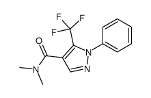 N,N-dimethyl-1-phenyl-5-(trifluoromethyl)pyrazole-4-carboxamide结构式