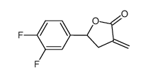 5-(3,4-difluoro-phenyl)-3-methylene-dihydro-furan-2-one结构式