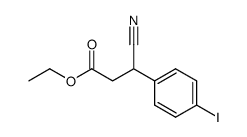 3-cyano-3-(4-iodo-phenyl)-propionic acid ethyl ester结构式