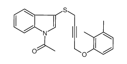 1-acetyl-3-[4-(2,3-dimethylphenyloxy)but-2-ynylthio]indole结构式