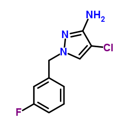 4-CHLORO-1-(3-FLUORO-BENZYL)-1H-PYRAZOL-3-YLAMINE structure