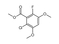 methyl 2-chloro-6-fluoro-3,5-dimethoxybenzoate结构式