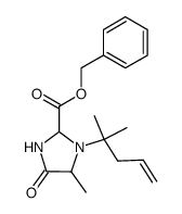 2-<(benzyloxy)carbonyl>-5-methyl-1-(2-methylpent-4-en-2-yl)-4-imidazolidinone结构式