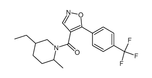 5-Ethyl-2-methyl-1-({5-[4-(trifluoromethyl)phenyl]isoxazol-4-yl}carbonyl)piperidine Structure