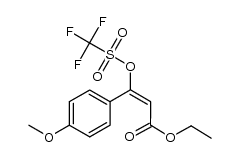 ethyl (E)-3-(4-methoxyphenyl)-3-fluoromethylsulfonyloxy-2-propenoate Structure