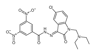 N-[[5-chloro-1-(diethylaminomethyl)-2-oxoindol-3-ylidene]amino]-3,5-dinitrobenzamide结构式