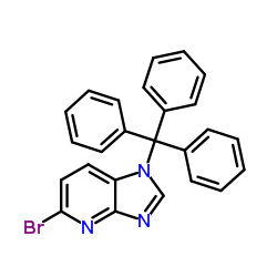 5-Bromo-1-trityl-1H-imidazo[4,5-b]pyridine结构式