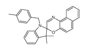1-(4-methylbenzyl)-3,3-dimethylspiro[indoline-2,3'-[3H]-naphtho[2,1-b](1,4)-oxazine]结构式
