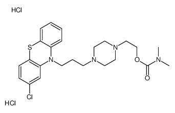 2-[4-[3-(2-chlorophenothiazin-10-yl)propyl]piperazin-1-yl]ethyl N,N-dimethylcarbamate,dihydrochloride Structure