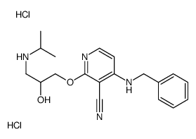 4-(benzylamino)-2-[2-hydroxy-3-(propan-2-ylamino)propoxy]pyridine-3-carbonitrile,dihydrochloride Structure