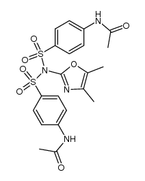 bis-(N-acetyl-sulfanilyl)-(4,5-dimethyl-oxazol-2-yl)-amine Structure