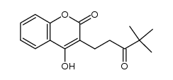 4-hydroxy-3-(4,4-dimethyl-3-oxopentyl)-2H-1-benzopyran-2-one Structure