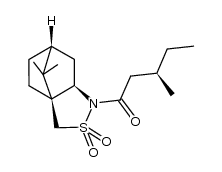 N-[3(R)-methylpentanoyl]-(1S,2R)-bornane-2,10-sultam结构式