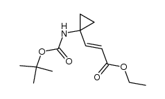 ethyl-3-[1-[[(1,1-dimethylethoxy)carbonyl]amino]cyclopropyl]-2-propenate结构式