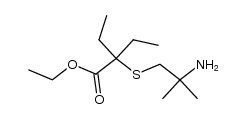 2-ethyl-2-(β-amino-isobutylsulfanyl)-butyric acid ethyl ester结构式