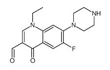 1-ethyl-6-fluoro-3-formyl-1,4-dihydro-4-oxo-7-piperazinylquinoline Structure